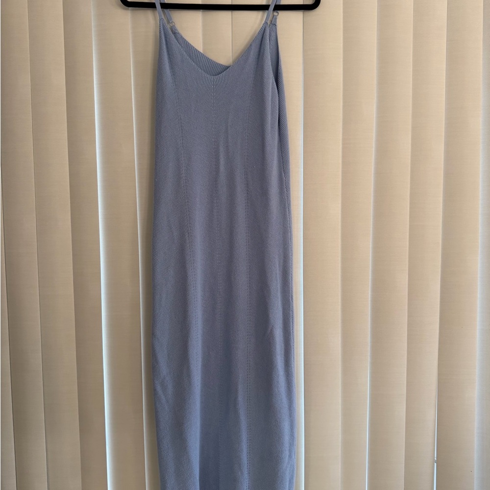 Blue Sweater Maxi Dress